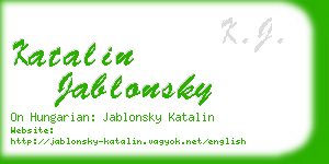 katalin jablonsky business card